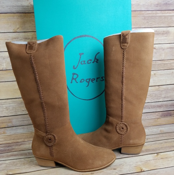 Jack Rogers Shoes - JACK ROGERS " Sawyer" Tall Oak Suede Boots